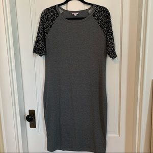 Luluaroe Julia Bodycon Baseball Tshirt Dress